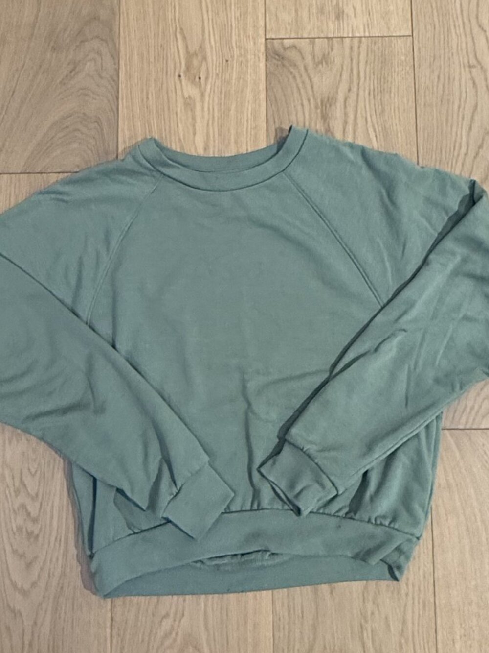 GAP Light Green Cropped Crewneck Sweatshirt